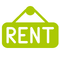 green rent sign